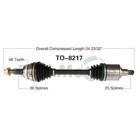 Surtrack Axle Cv Axle Shaft, To-8217 TO-8217